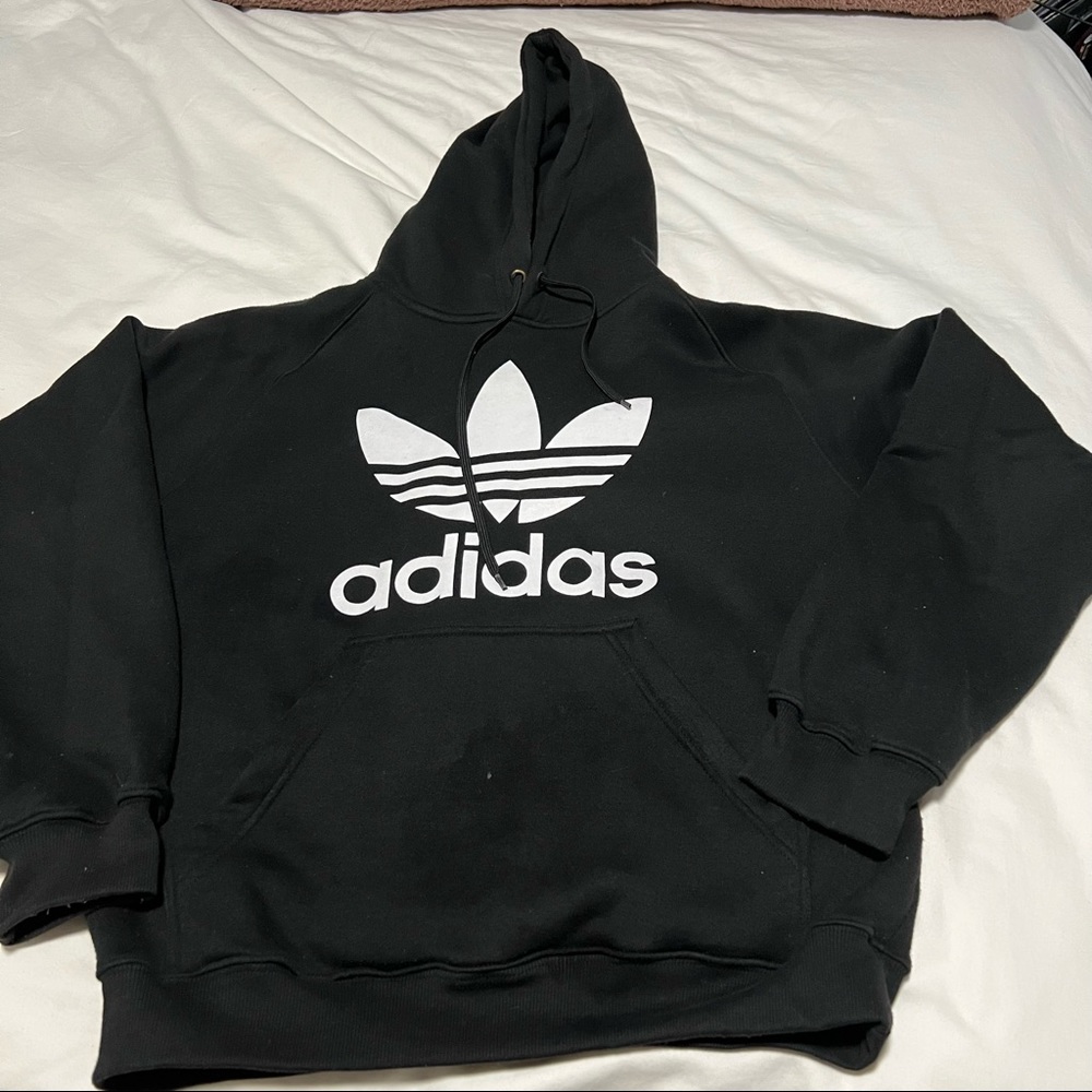 Adidas hoodie black logo